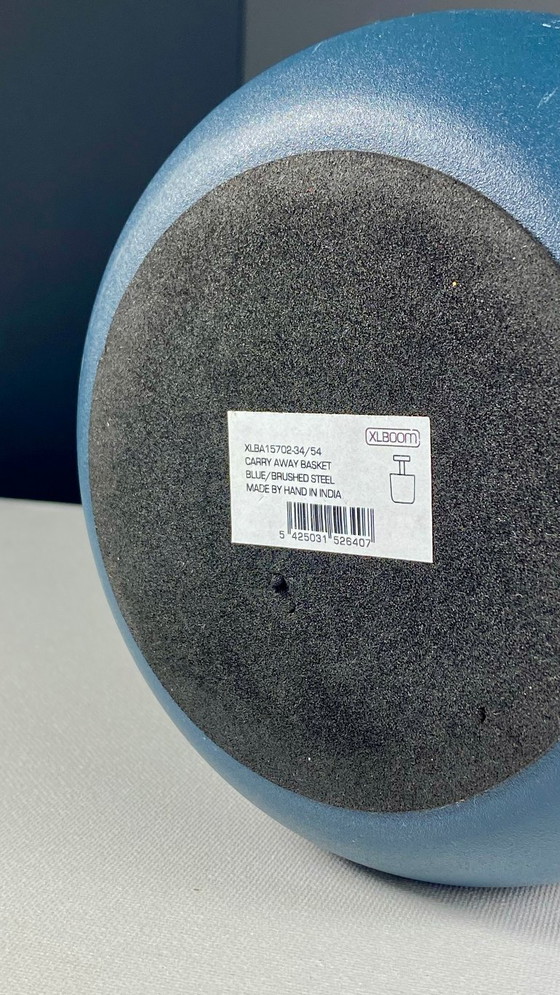 Image 1 of Cesta portátil XLBoom - Portalápices - Organizador de escritorio - Acero inoxidable - Azul