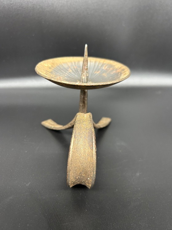 Image 1 of candelabro brutalista in ferro battuto