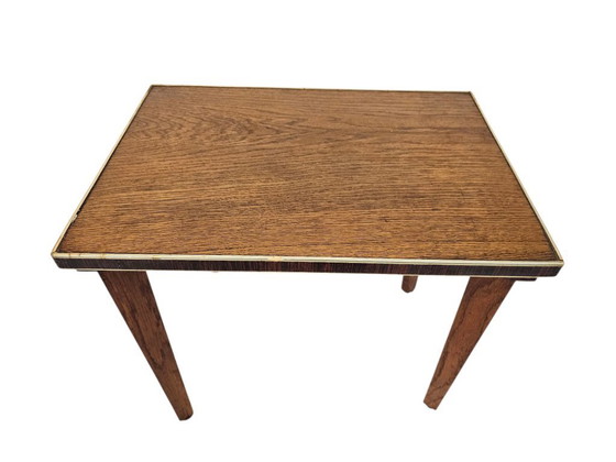 Image 1 of Tavolino vintage per piante - tavolino laterale - legno - metallo - anni '60