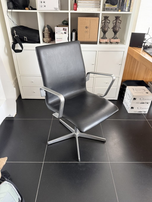 Oxford bureaustoel Arne Jacobsen -zwart leer