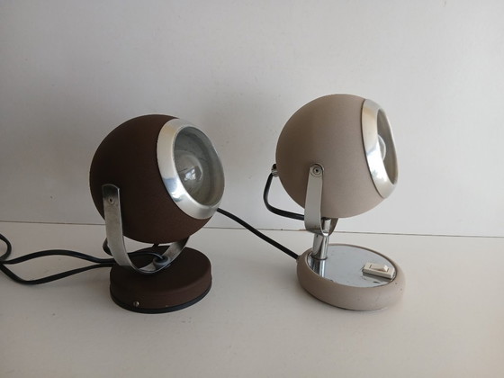 Eyeball Lampen – Vintage – 1970’s – Tafellampen, Metal (photo 5 of 8)
