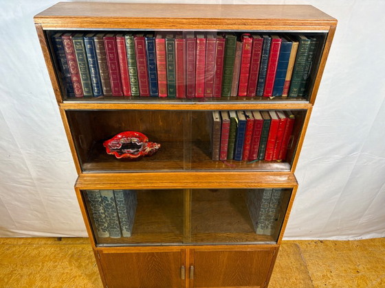Vintage Minty of Oxford Sectional Stacking Bookcase | 1950s–1960s | Oak | British Mid-Century Design – Wood (photo 5 of 10)