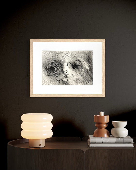 Image 1 of Robert Detheux - Magnifique ritratto surréaliste - Vendu encadré 