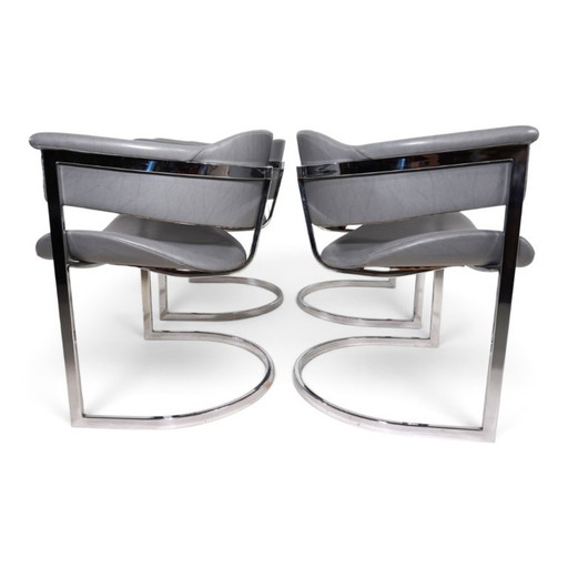 Set van 4 eetkamerstoelen van Vittorio Introini voor Mario Sabot, 1970 – Leather (photo 2 of 19)