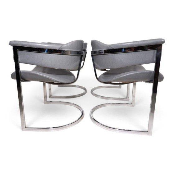 Set van 4 eetkamerstoelen van Vittorio Introini voor Mario Sabot, 1970 – Leather (photo 2 of 19)