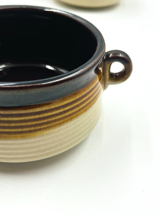 Set di 8 ramequin con coperchio in gres giapponese, Accessori da tavola, Ceramica, Crema, Vintage (foto 14 di 15)