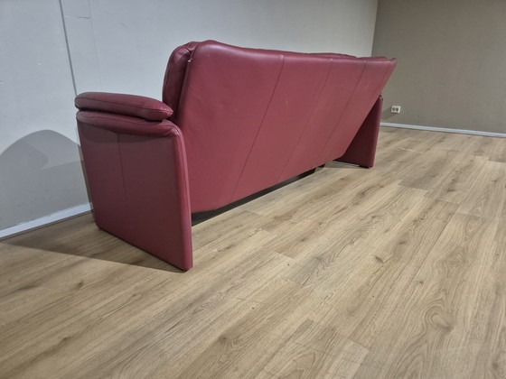 Image 1 of Leolux Catalpa - 3-seater sofa - Red - Leather - Design