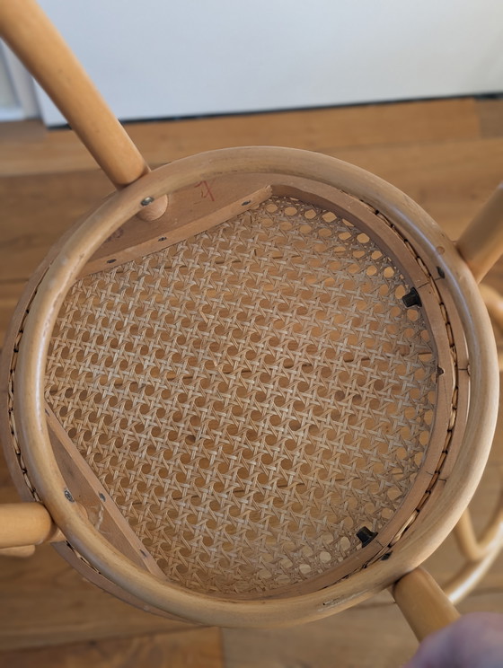 Image 1 of Set van 2 Thonet No 18 rotan caféstoelen, ZPM Radomsko