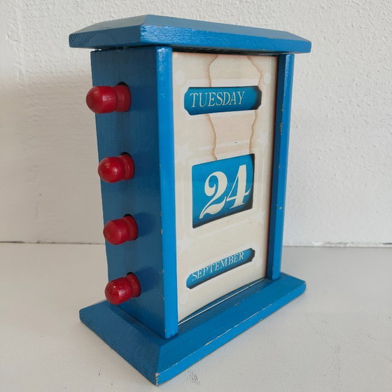 Image 1 of Antieke 'eeuwigdurende' tafel rol kalender