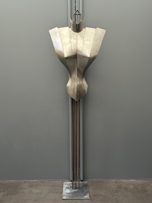 „Lady Hamilton“, ein brutalistisches Lichtobjekt von Reinhard Stubenrauch – 1980er Jahre