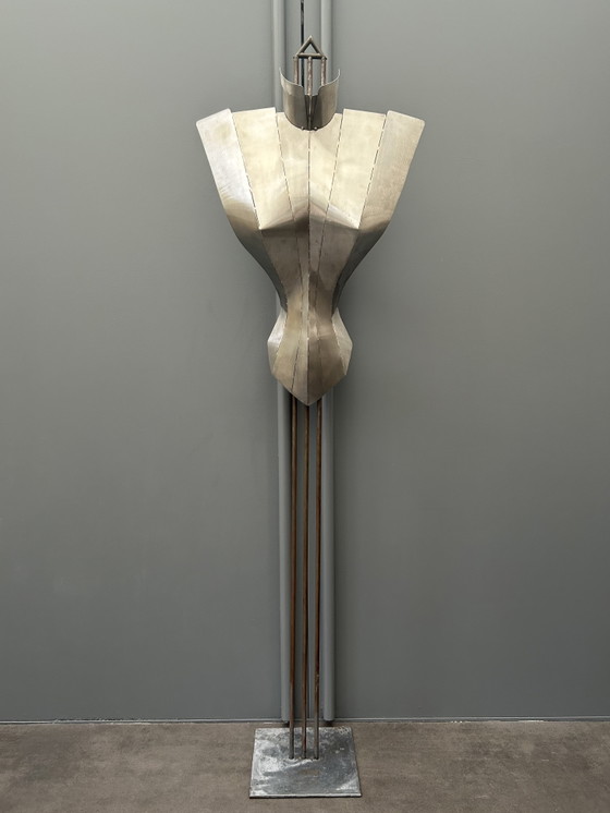 Image 1 of „Lady Hamilton“, ein brutalistisches Lichtobjekt von Reinhard Stubenrauch – 1980er Jahre