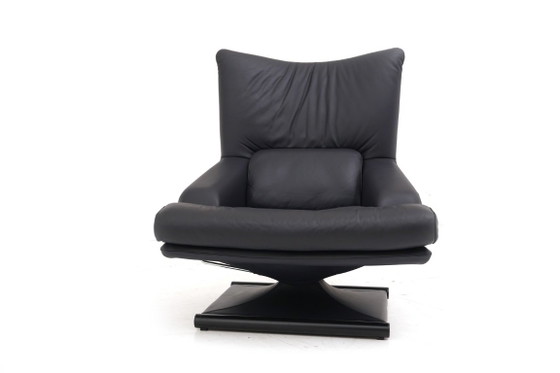 Rolf Benz 6500 Poltrona Funzione Relax Poltrona Reclinabile Pelle blu scuro – Poltrone (photo 2 of 9)