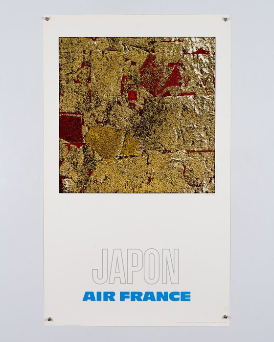 Air France Japon – 1971 Affiche de voyage vintage originale de Raymond Pagès – Style moderne du milieu du XXe (photo 3 of 8)