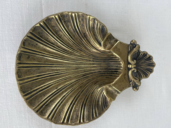 Schelpvormige opbergschaal – Schalen, Brass, Vintage (photo 4 of 8)