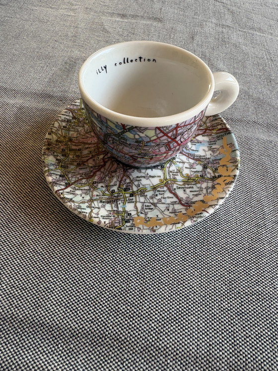 Rare illy Art Collection 1998 – Robert Rauschenberg – Ensemble de 5 tasses à expresso (Intact) (photo 10 of 10)