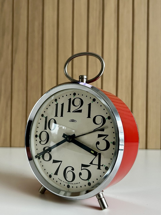 Image 1 of Vintage PRIM alarm clock - Red