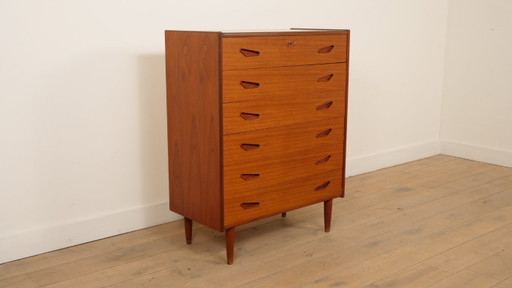 Cassettiera danese vintage | Teak | 6 cassetti | 109 cm – ladekasten, Wood (photo 2 of 9)