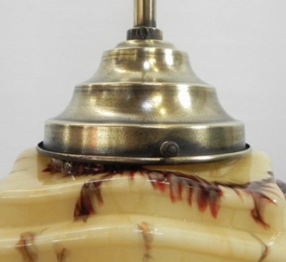 Vintage Art Deco Hanglamp – Hanglampen, Glass (photo 6 of 9)