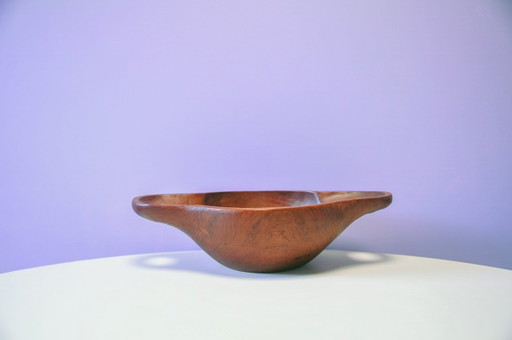 Vintage Teak Bowl with Handles