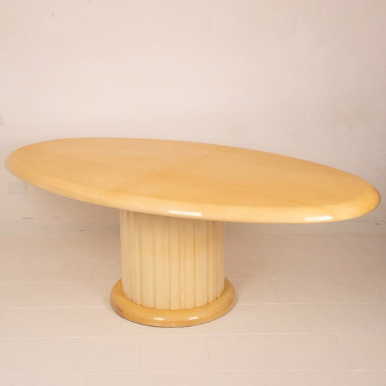 Image 1 of Raro Tavolo in pergamena di Aldo Tura per Tura Milano 1960