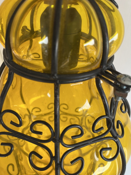 Image 1 of Venezianische Glaslampe in Bernstein