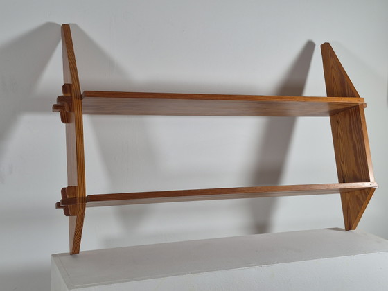 Scaffale a parete brutalista vintage in pino Mid-Century – Decorazioni murali, Wood (photo 9 of 15)