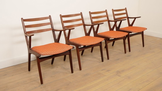 Image 1 of Set of 4 Danish teak dining chairs | 1960s