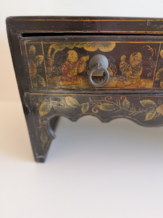 Authentiek Chinees Kang Tafeltje – Bijzettafels, Metal, Wood (photo 3 of 5)