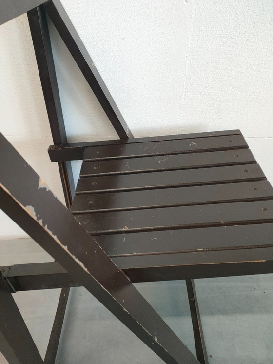 Image 1 of Set van 2 vintage Aldo Jacober model Trieste stijl jaren 60 'caned'houten stoelen