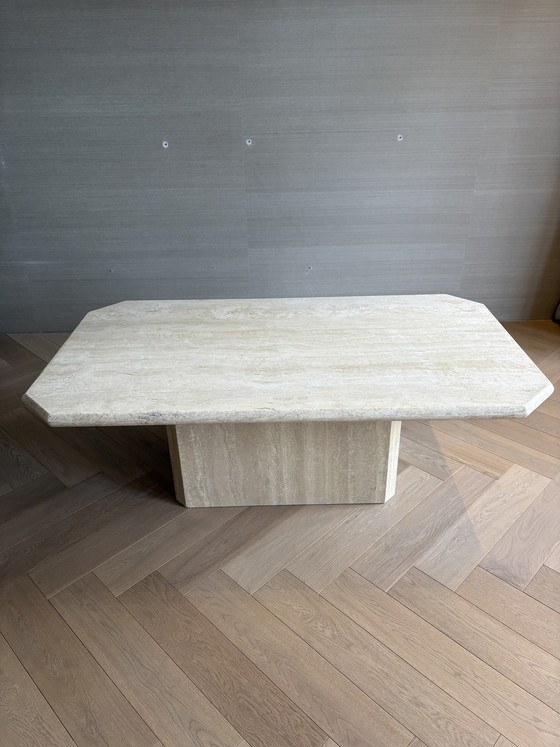 Image 1 of Vintage travertine marble coffee table