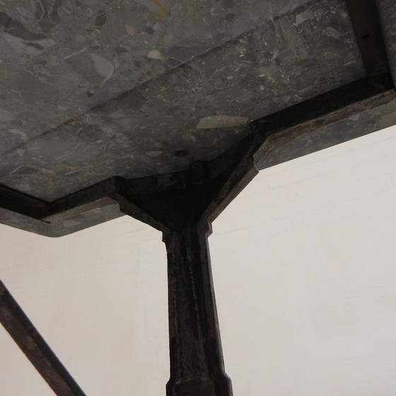 Bistro table with marble top on a cast iron frame, 1930s – Dining tables (photo 24 of 24)