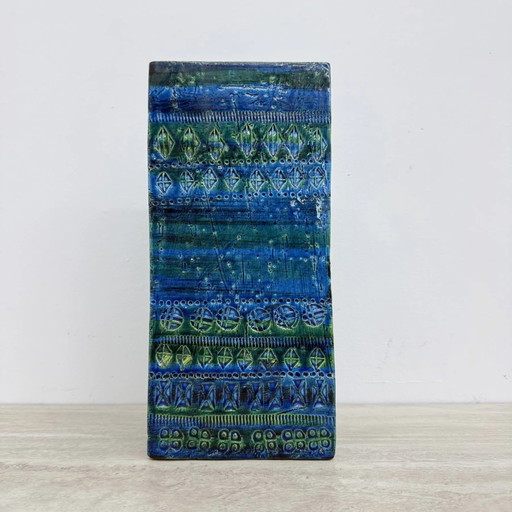 XL Bitossi Keramische Vaas in Rimini Blue 727/30, Aldo Londi Design, Italië