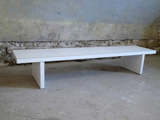 large white Formica coffee table, 1980 – Vintage (photo 7 of 7)