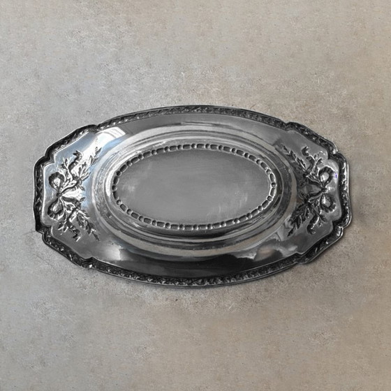 Image 1 of VASSOIO ANTICO IN ARGENTO MASSICCIO 916