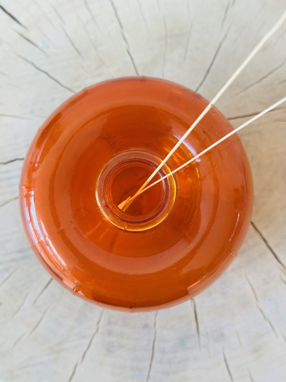Image 1 of A.D. Copier orange pressed glass vase – Leerdam Glass Factory, ca. 1945 | iconic model