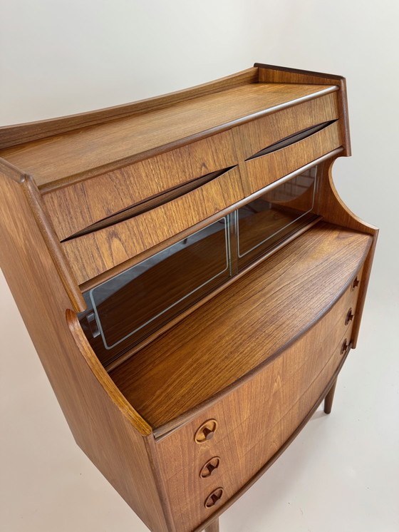 Image 1 of Gunnar Falsig for Holstebro Møbelfabrik – Sculpted Danish Teak Secretary