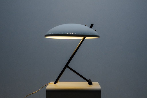 Lampe de Bureau Blanc Negro Evoluon par Louis Kalff pour Philips, 1950