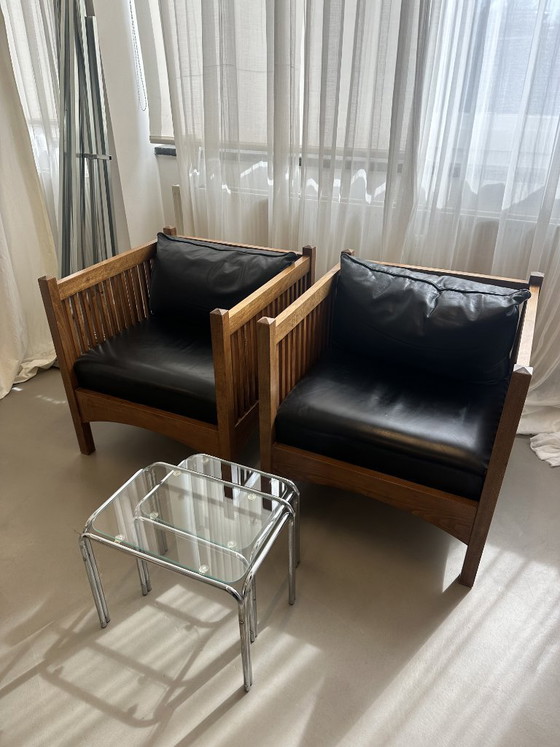 Image 1 of Bijenkorf Design-Sessel, Spindelwürfel-Sessel, 2er-Set