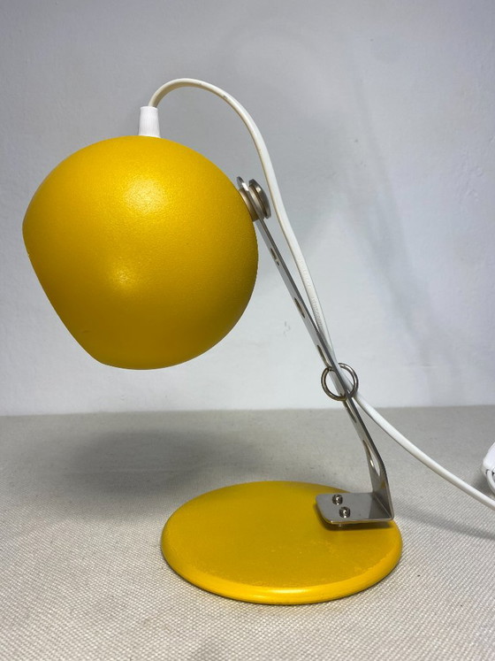 Lámpara de escritorio amarilla Space Age de los años 70 de Dekor Zabok, Yugoslavia, Lámparas de mesa, Metal (foto 5 de 14)