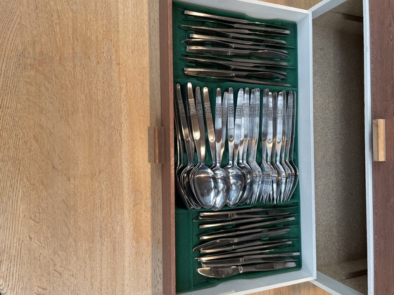 Image 1 of Bestekset jaren 60, in orginele cassette 