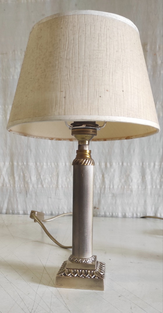 Image 1 of Neoclassical table lamps in gilt brass - mid-20th century