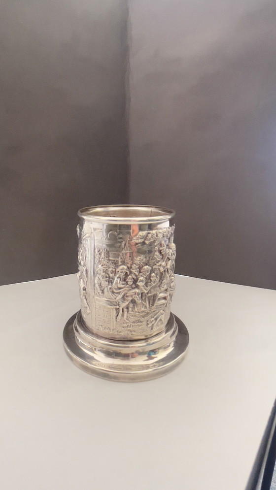 Image 1 of Porta cucchiaio H. Hooijkaas placcato argento. HH90