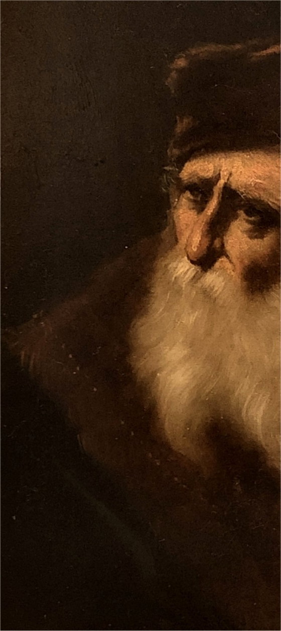 Image 1 of Portrait ancien XIXe siècle – Huile sur panneau – École européenne