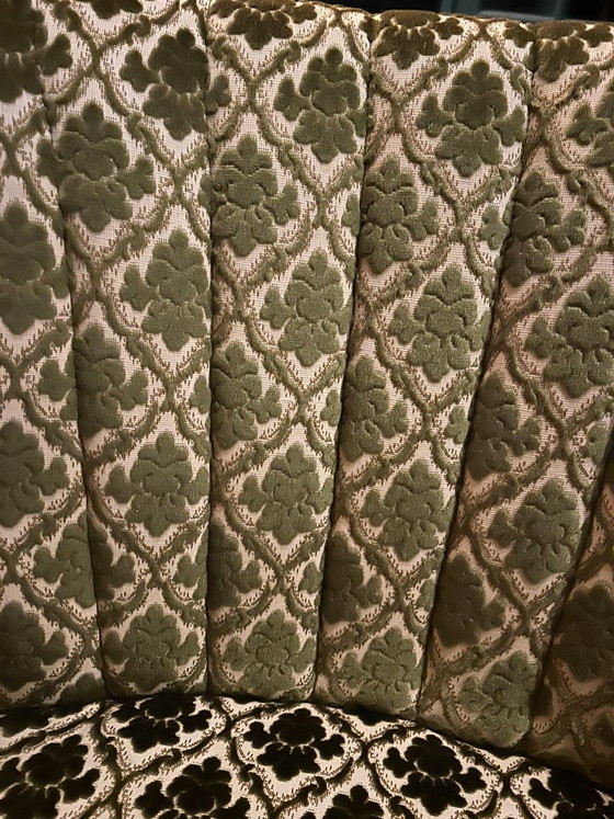 Ensemble de 2 fauteuils cocktail vintage années 60, Textile, Crème (photo 5 sur 6)