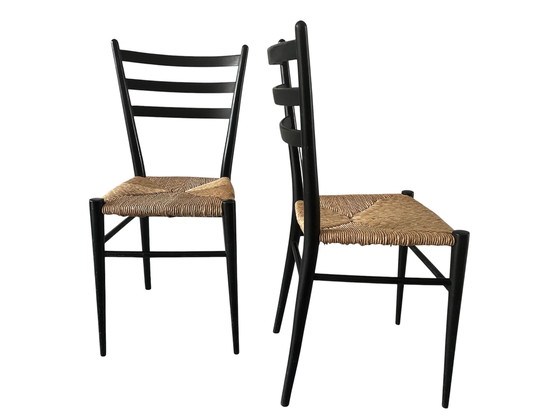 Image 1 of 2 sedie italiane vintage anni Cinquanta in stile Gio Ponti