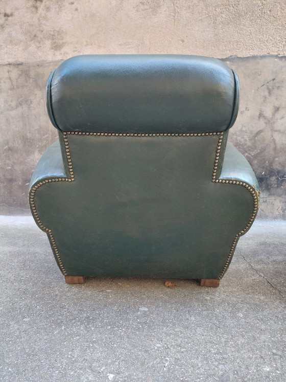 Image 1 of Pair of leather club chairs