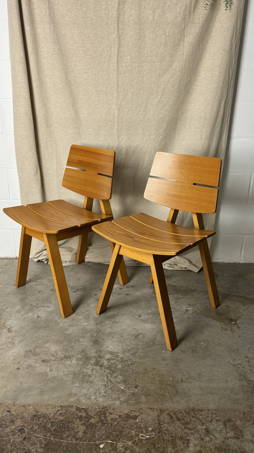 6X Hans Anlinker Geperste Stoelen, Moderne Vintage Stijl