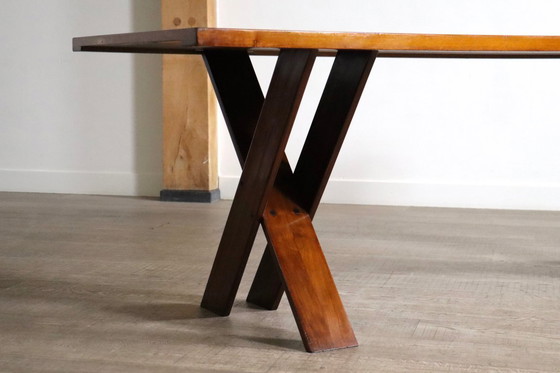 Image 1 of Mesa de comedor TL58 en nogal, diseñada por Marco Zanuso para Poggi, Italia, década de 1960.