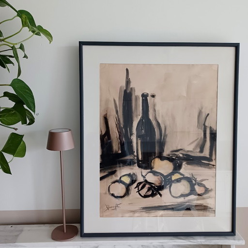 Robertine Devoogdt Schilderij In Kader Met Glas