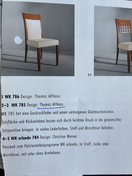Image 1 of WK - Bacher Tafel met verstelbare Thomas Althaus Stoelen